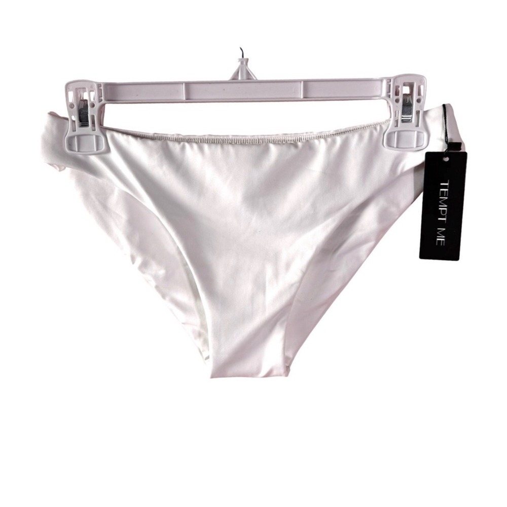 NWT Tempt Me Bikini Bottoms Set Of 2 Moderate Coverage Black White XS - Picture 4 of 10
